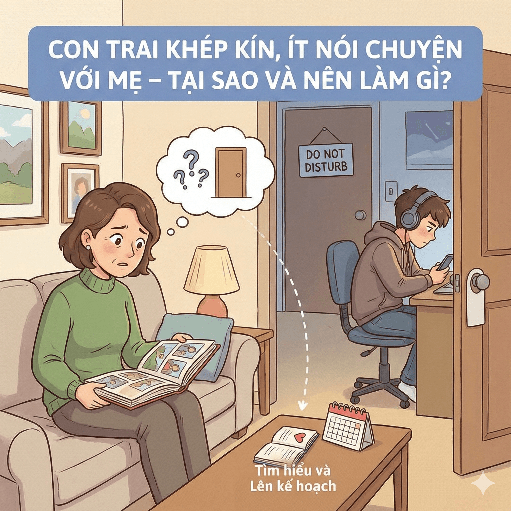 Con trai khép kín, ít nói chuyện với mẹ – Tại sao và nên làm gì?