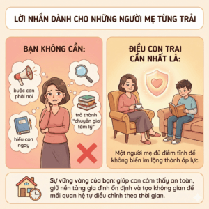 Con trai khép kín, ít nói chuyện với mẹ – Lời nhắn dành cho những người mẹ từng trải