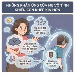 Con trai khép kín, ít nói chuyện với mẹ – Những phản ứng của mẹ vô tình khiến con khép kín hơn