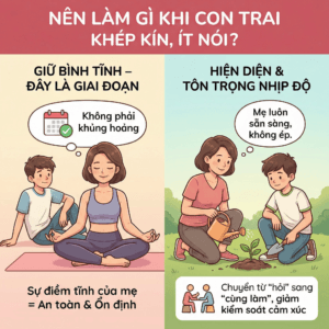 Con trai khép kín, ít nói chuyện với mẹ – Nên làm gì khi con trai khép kín, ít nói?