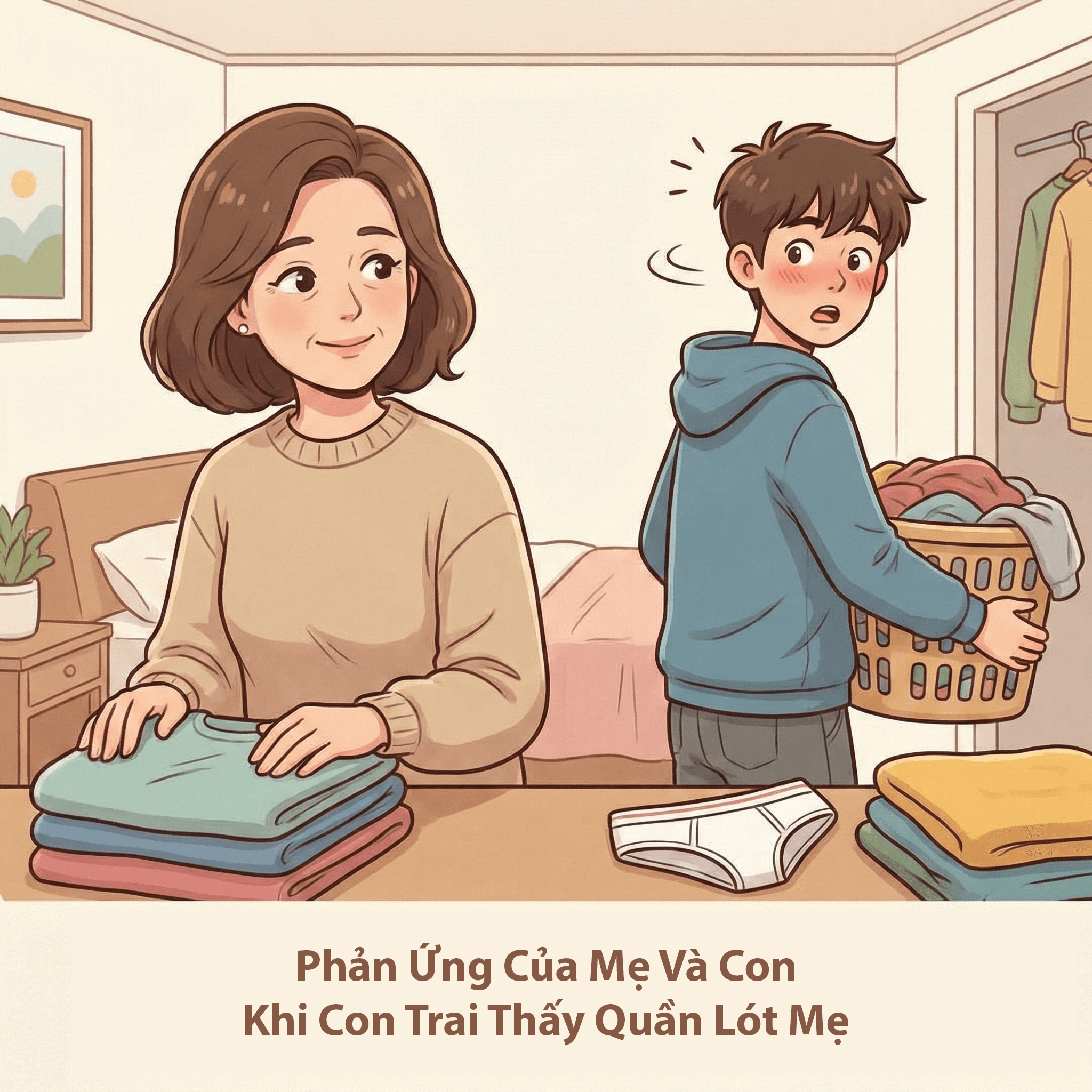 Phản Ứng Của Mẹ Và Con Khi Con Trai Thấy Quần Lót MẹPhản Ứng Của Mẹ Và Con Khi Con Trai Thấy Quần Lót Mẹ