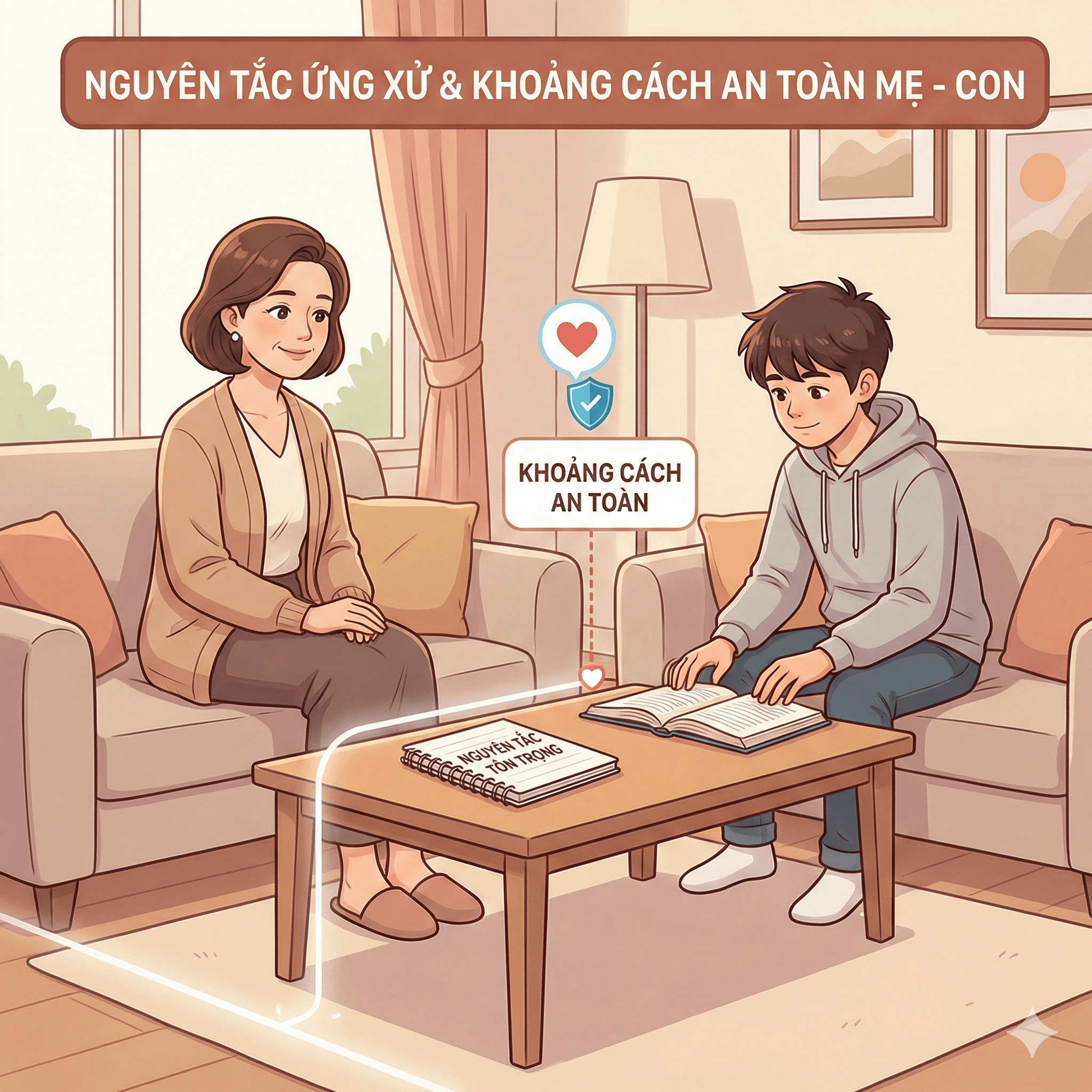 Nguyên tắc ứng xử và khoảng cách an toàn giữa mẹ và con trai