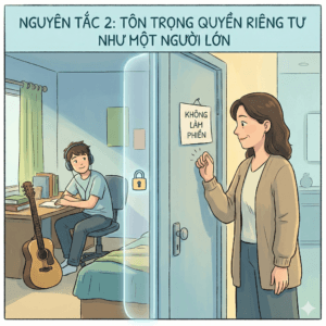 Nguyên tắc ứng xử và khoảng cách an toàn giữa mẹ và con trai - Nguyên tắc 2: Tôn trọng quyền riêng tư như một người lớn