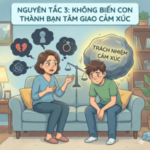 Nguyên tắc ứng xử và khoảng cách an toàn giữa mẹ và con trai - Nguyên tắc 3: Không biến con trai thành “bạn tâm giao cảm xúc”