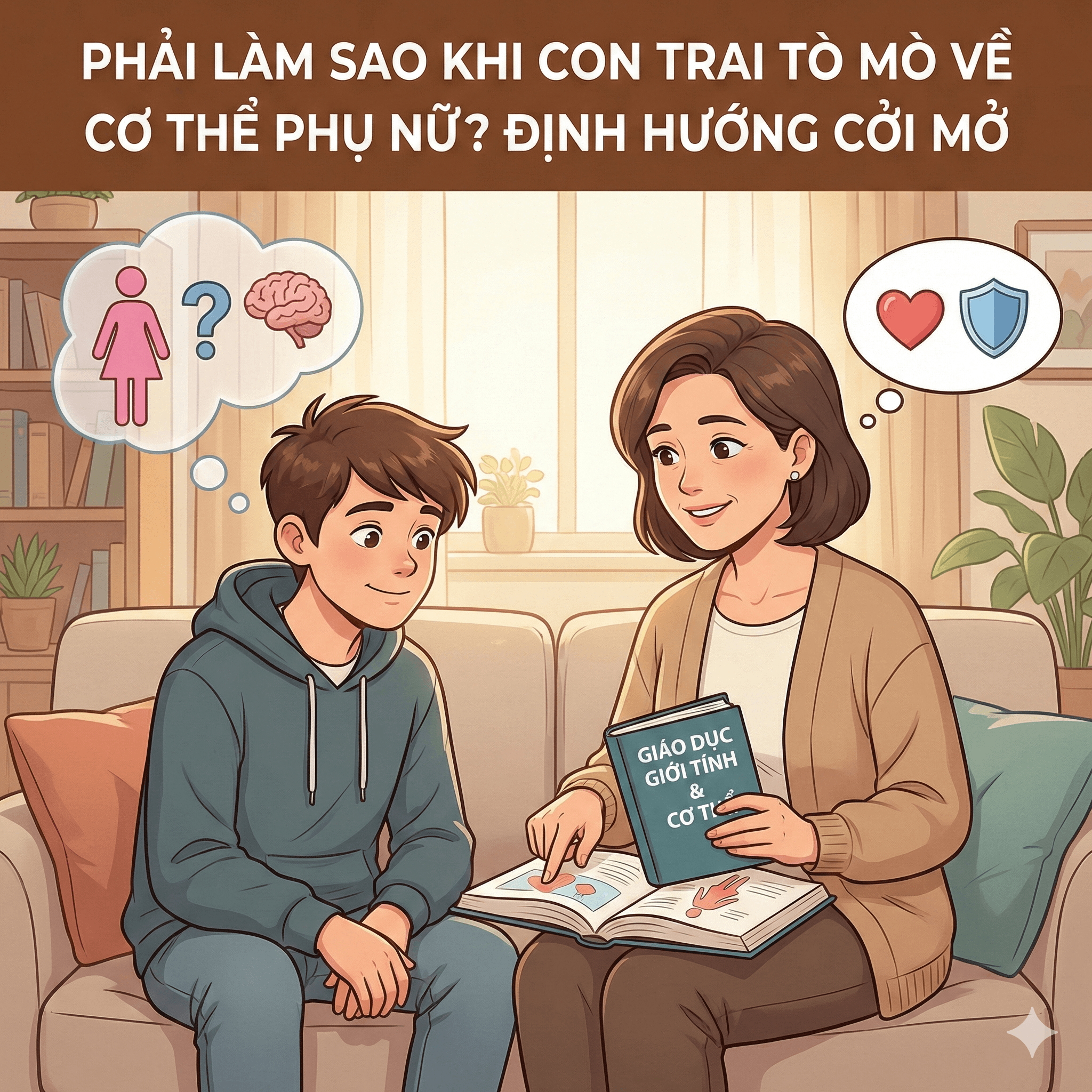 Phải làm sao khi con trai tò mò về cơ thể phụ nữ?