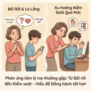 Ranh giới mẹ và con trai tuổi dậy thì - Phản ứng tâm lý thường gặp của người mẹ