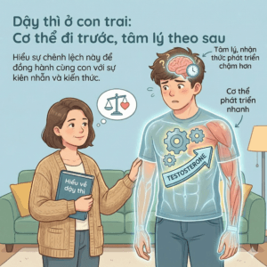 Con trai thủ dâm tuổi dậy thì - Dậy thì ở con trai: Cơ thể đi trước, tâm lý theo sau
