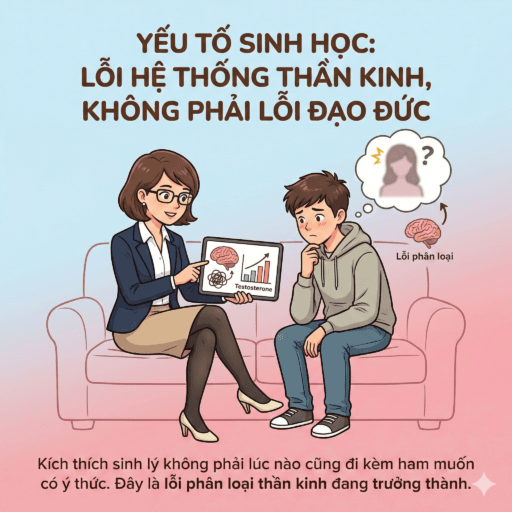 Hiểu và xử lý hành vi tình dục khó xử của con trai tuổi dậy thì với mẹ - Yếu tố sinh học: Testosterone và hệ thần kinh chưa hoàn chỉnh
