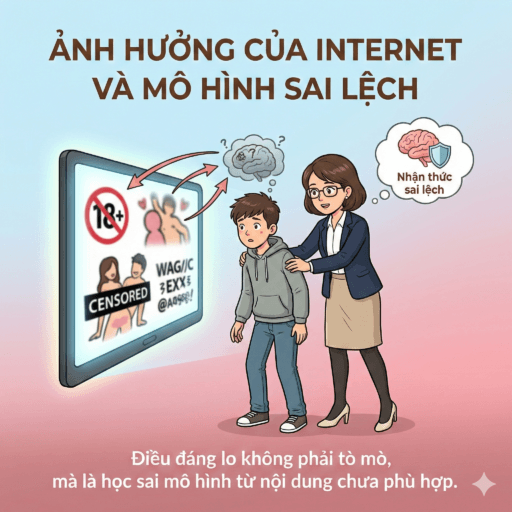 Hiểu và xử lý hành vi tình dục khó xử của con trai tuổi dậy thì với mẹ - Ảnh hưởng của nội dung người lớn và internet