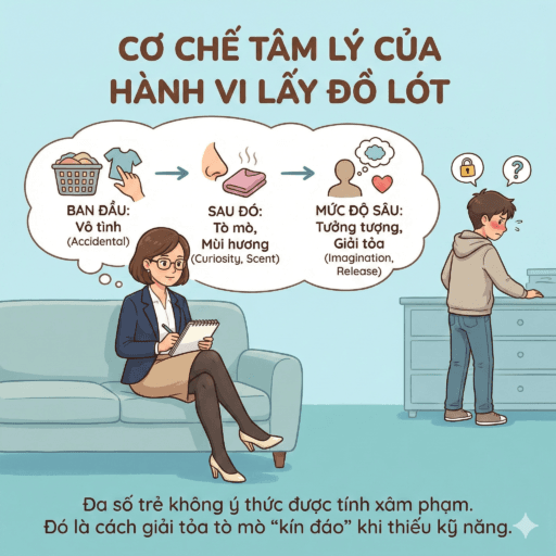 Con Trai Trộm Đồ Lót Mẹ - Hành vi lấy đồ lót: cơ chế tâm lý diễn tiến ra sao?