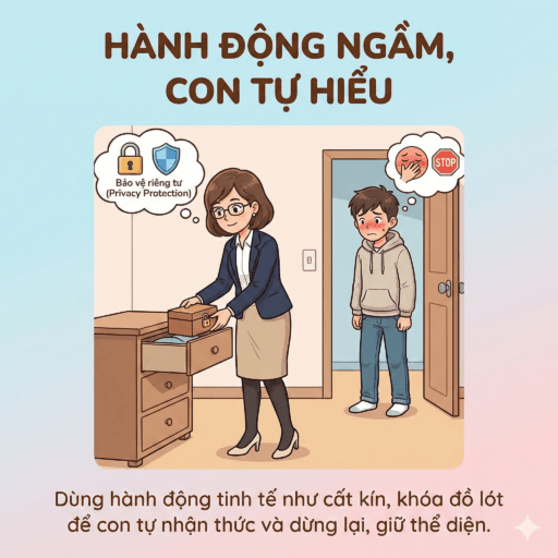 Con Trai Trộm Đồ Lót Mẹ - Hành động ngầm để con tự hiểu