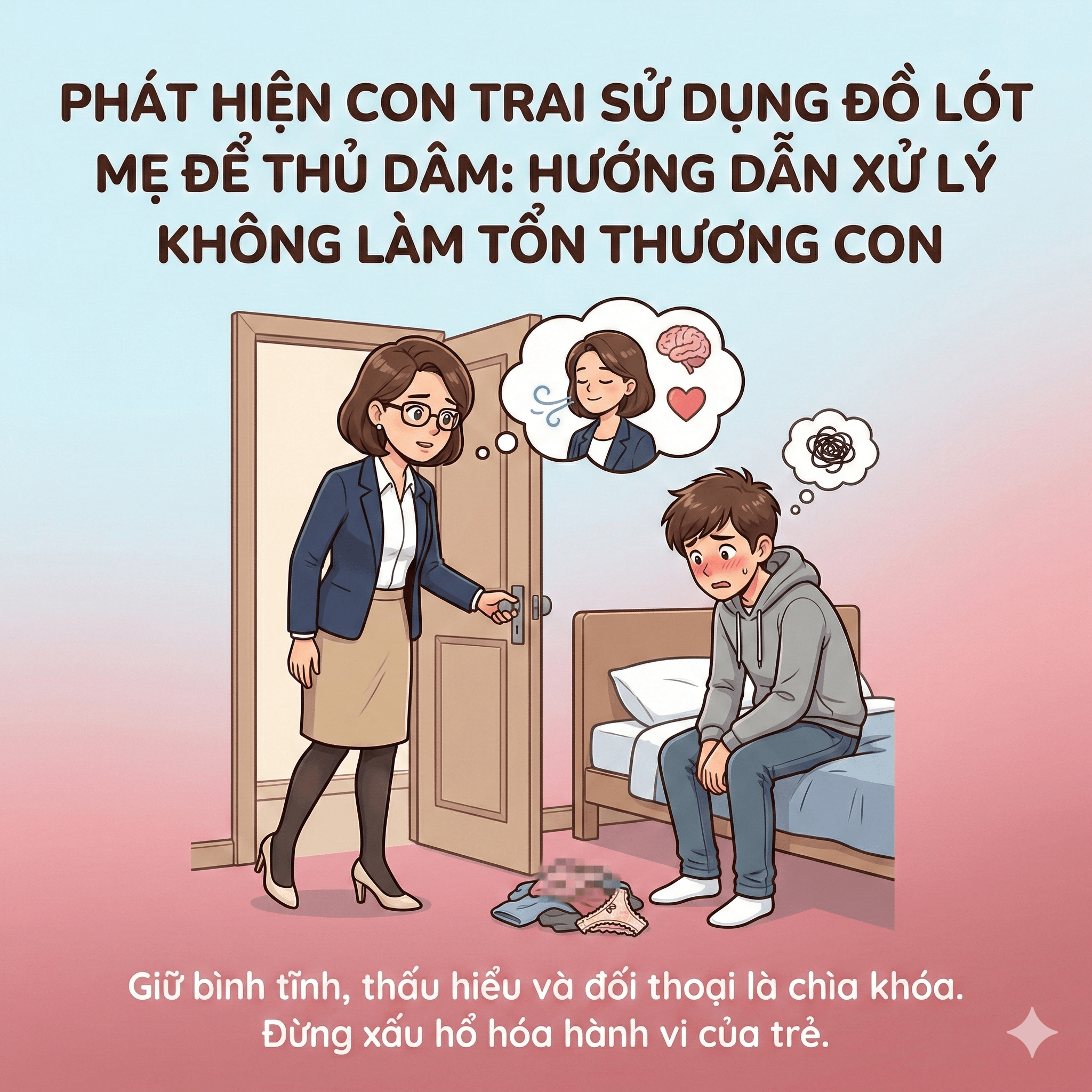 Phát Hiện Con Trai Sử Dụng Đồ Lót Mẹ Để Thủ Dâm: Hướng Dẫn Xử Lý Không Làm Tổn Thương Con