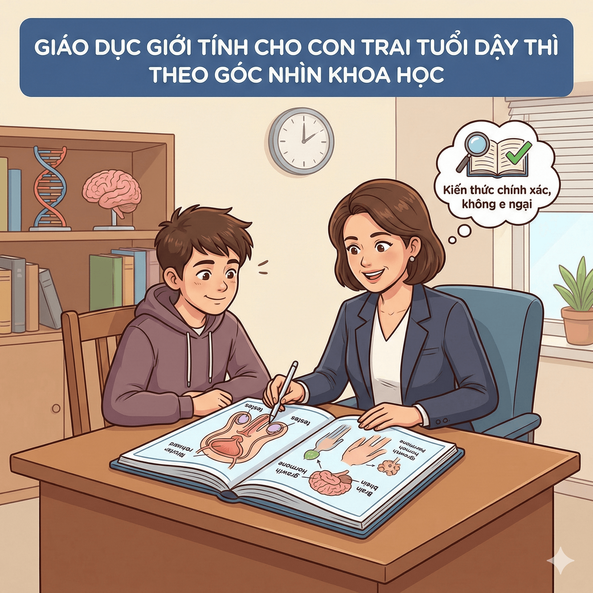Giáo dục giới tính cho con trai tuổi dậy thì theo góc nhìn khoa học