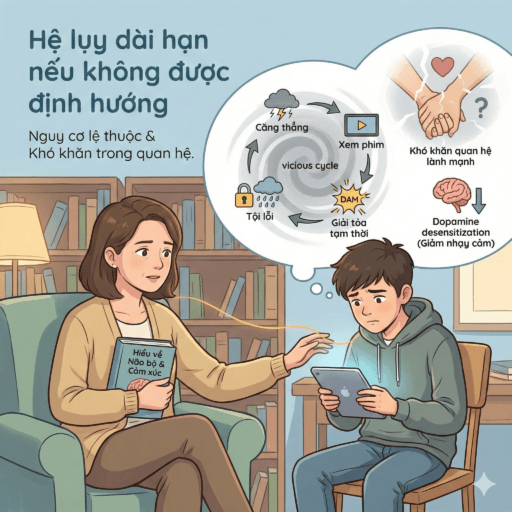Ảnh hưởng tâm lý và những hệ lụy từ phim người lớn đối với con trai - Hệ lụy dài hạn nếu không được định hướng