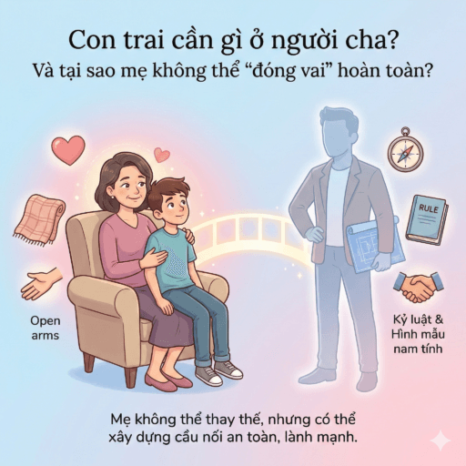 Mẹ đơn thân nuôi con trai tuổi dậy thì - Con trai cần gì ở người cha? Và tại sao mẹ không thể “đóng vai” hoàn toàn?