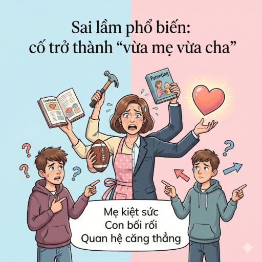 Mẹ đơn thân nuôi con trai tuổi dậy thì - Sai lầm phổ biến: cố trở thành “vừa mẹ vừa cha”