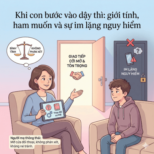 Mẹ đơn thân nuôi con trai tuổi dậy thì - Khi con bước vào dậy thì: giới tính, ham muốn và sự im lặng nguy hiểm