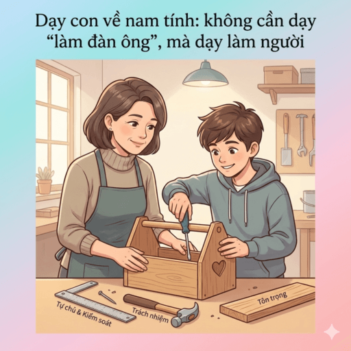 Mẹ đơn thân nuôi con trai tuổi dậy thì - Dạy con về nam tính: không cần dạy “làm đàn ông”, mà dạy làm người