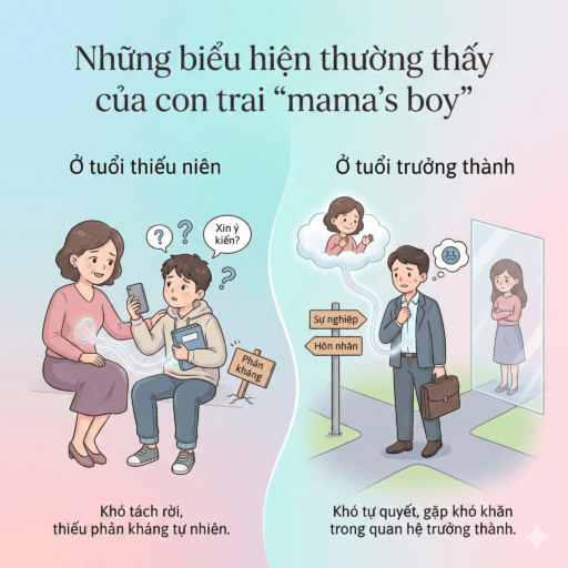 Hội chứng “con trai cưng” (Mama’s Boy) - Những biểu hiện thường thấy của con trai “mama’s boy”