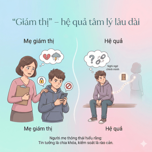 Khi con trai biết yêu - “Giám thị” – hệ quả tâm lý lâu dài