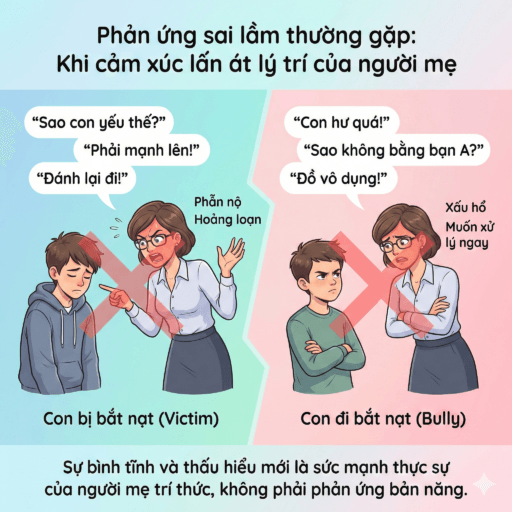 Dấu hiệu con trai bị bắt nạt (hoặc đi bắt nạt) - Phản ứng sai lầm thường gặp của cha mẹ