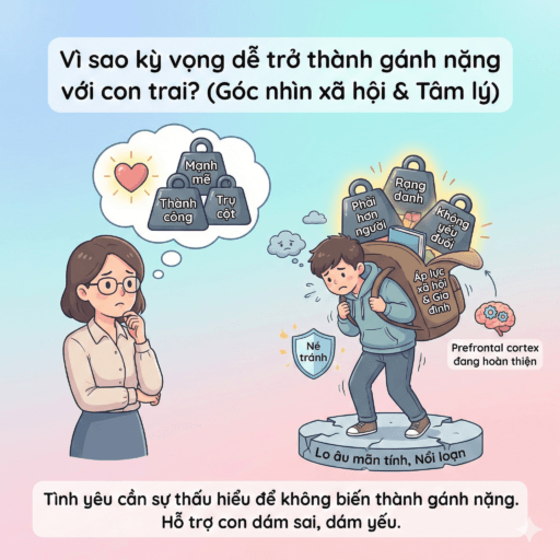 Khi kỳ vọng của mẹ trở thành gánh nặng lên vai con trai - Vì sao kỳ vọng dễ trở thành gánh nặng với con trai?