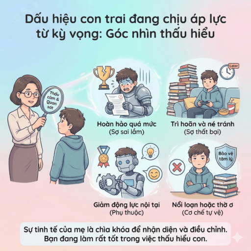 Khi kỳ vọng của mẹ trở thành gánh nặng lên vai con trai - Dấu hiệu con trai đang chịu áp lực từ kỳ vọng