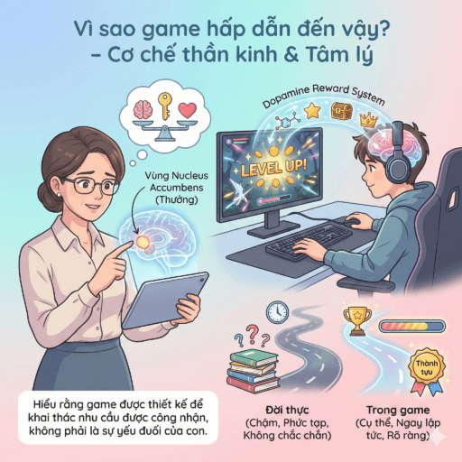 Tại sao con trai nghiện game? - Vì sao game hấp dẫn đến vậy? Cơ chế thần kinh