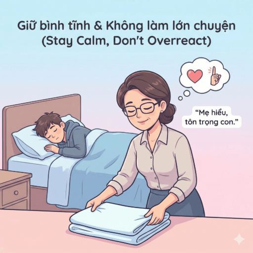 Khi Con Trai Dậy Thì Vẫn Đòi Ngủ Chung Và Sờ Ngực Mẹ - Giữ bình tĩnh và không làm lớn chuyện