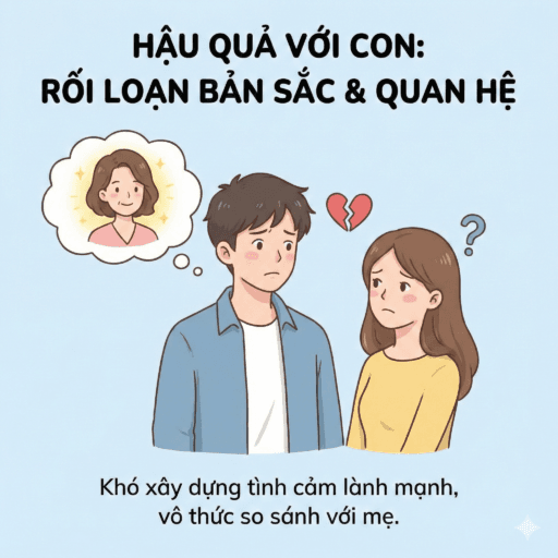 Cảm giác tội lỗi khi mẹ rung động với con trai - Với con trai: Rối loạn bản sắc và mối quan hệ