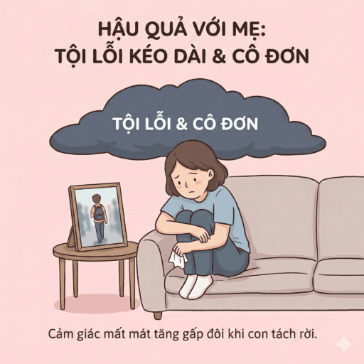 Cảm giác tội lỗi khi mẹ rung động với con trai - Với mẹ: Tội lỗi kéo dài và cô đơn