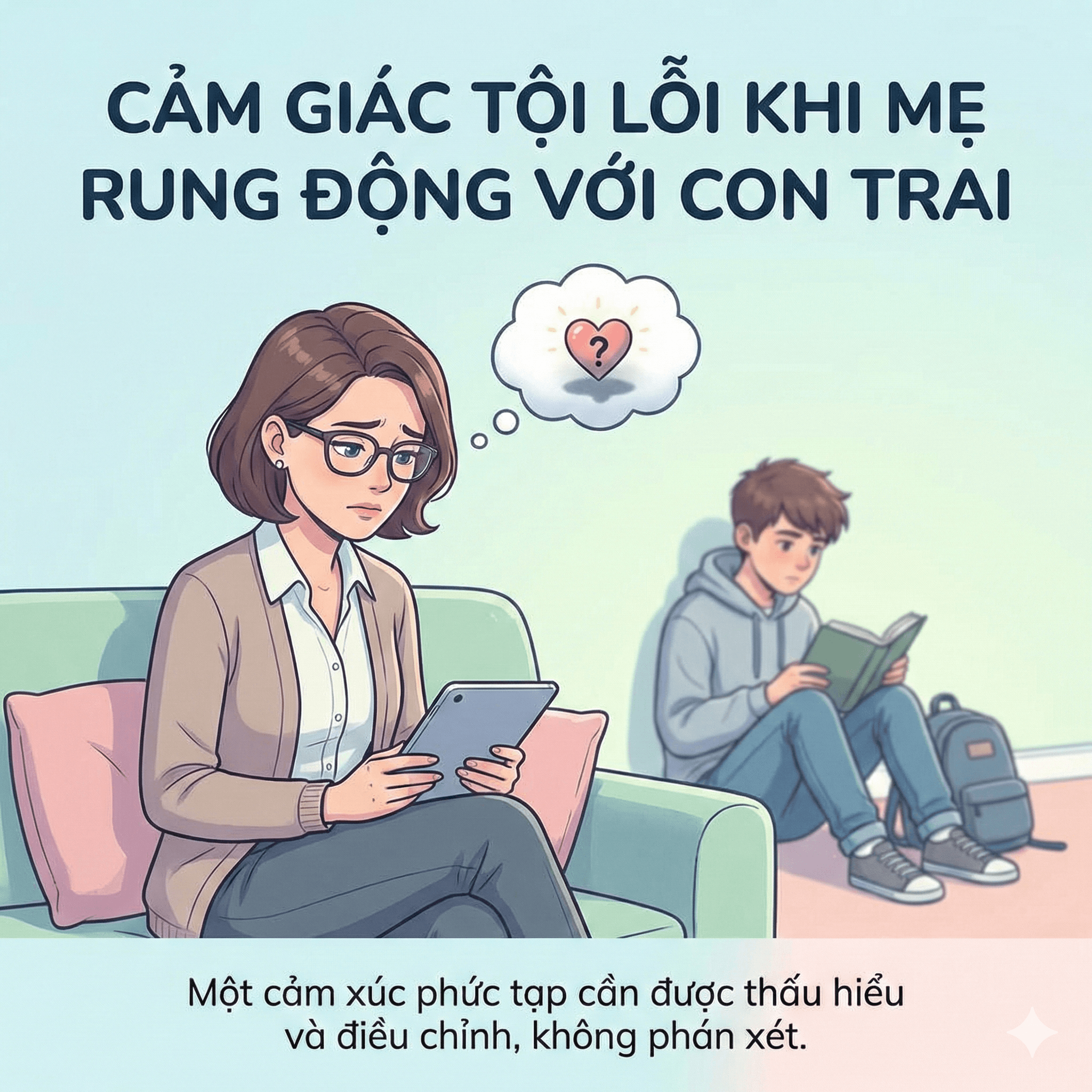 Cảm giác tội lỗi khi mẹ rung động với con trai