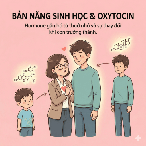 Cảm giác tội lỗi khi mẹ rung động với con trai - Bản năng sinh học: Sự kết nối hormone và gắn bó