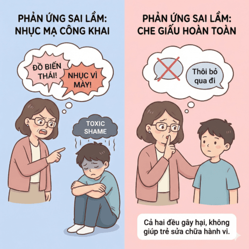 Khi con trai nhìn trộm, quay lén người thân - Phản ứng sai lầm phổ biến của cha mẹ