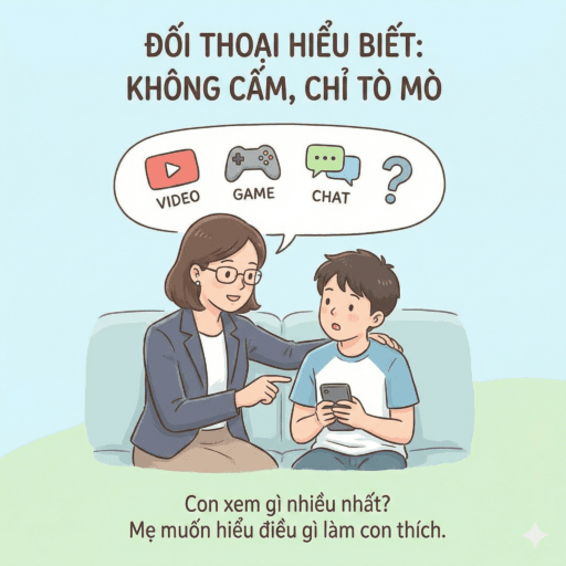 Con trai nghiện điện thoại và cách xử lý của cha mẹ - Đừng bắt đầu bằng cấm. Bắt đầu bằng hiểu.