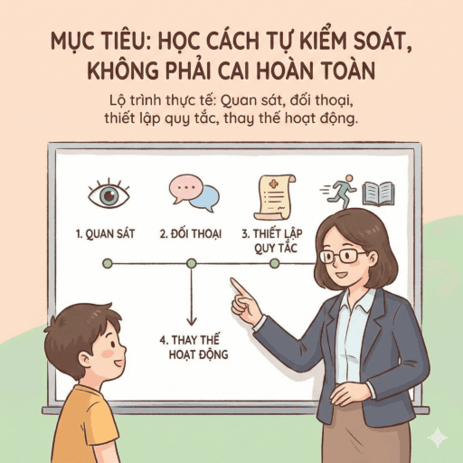 Con trai nghiện điện thoại và cách xử lý của cha mẹ - Mục tiêu không phải “cai hoàn toàn”