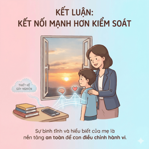 Con trai nghiện điện thoại và cách xử lý của cha mẹ - Kết luận
