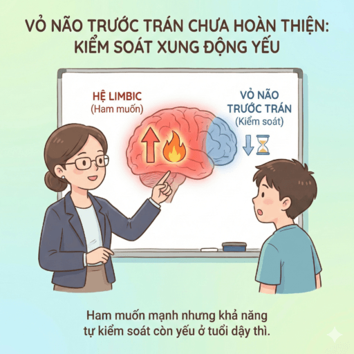 Con trai nghiện điện thoại và cách xử lý của cha mẹ - Vỏ não trước trán chưa hoàn thiện