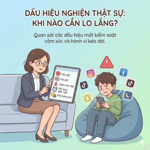 Con trai nghiện điện thoại và cách xử lý của cha mẹ - Dấu hiệu nghiện thật sự