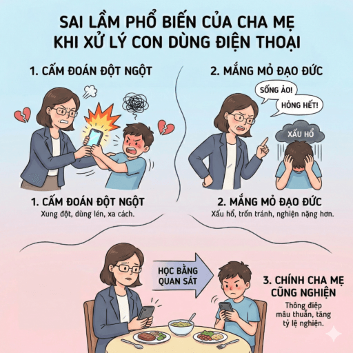 Con trai nghiện điện thoại và cách xử lý của cha mẹ - Sai lầm phổ biến của cha mẹ
