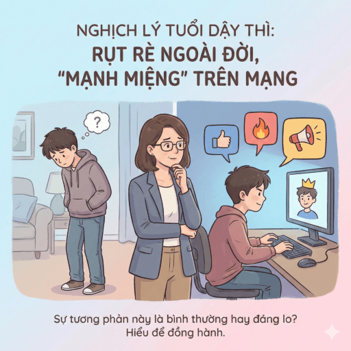 Tại sao con trai rụt rè ngoài đời thật nhưng lại “mạnh miệng” trên mạng xã hội? - Một nghịch lý khiến nhiều bà mẹ bối rối