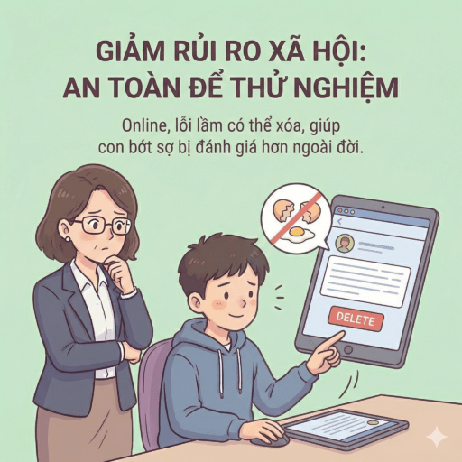 Tại sao con trai rụt rè ngoài đời thật nhưng lại “mạnh miệng” trên mạng xã hội? - Giảm rủi ro xã hội (Reduced social risk)
