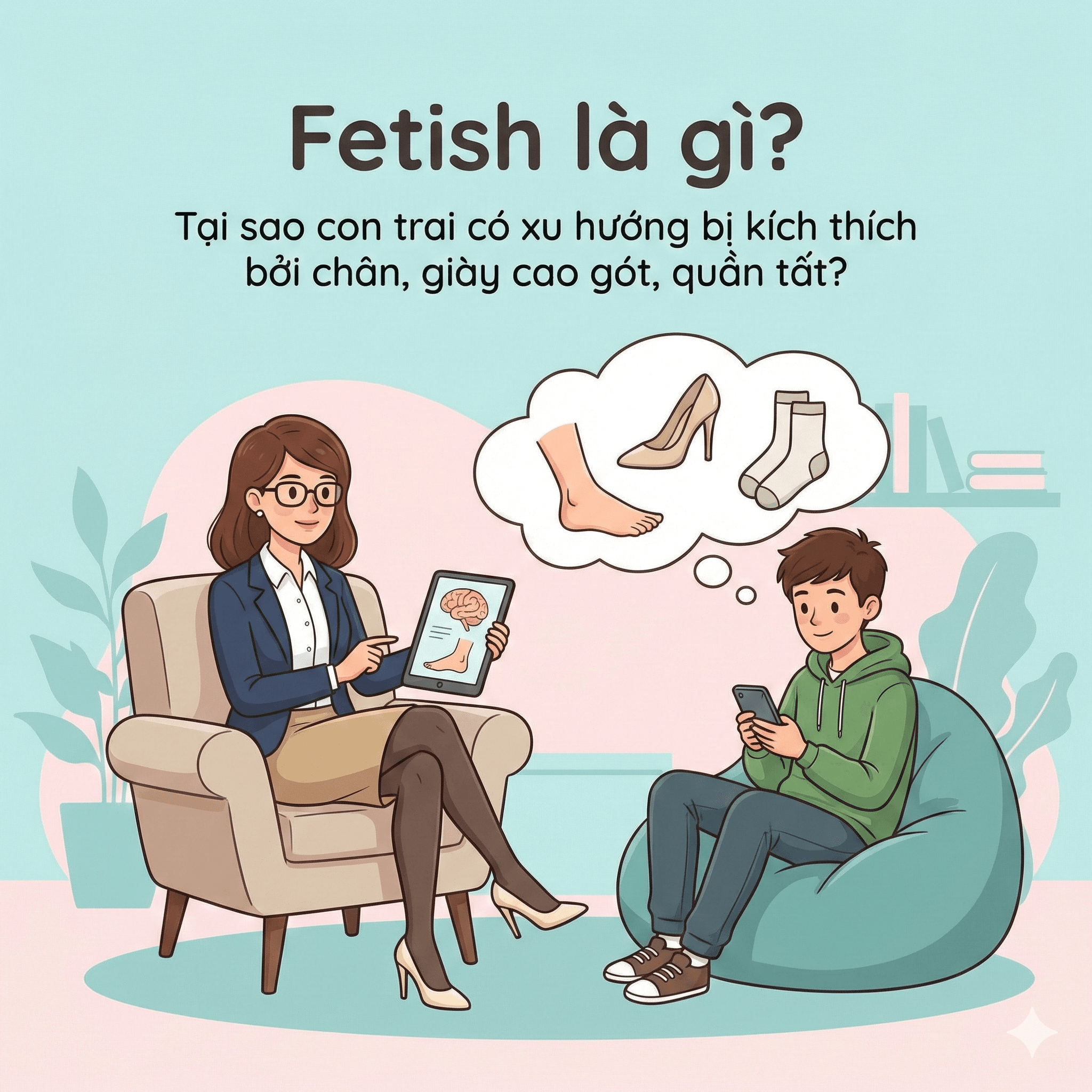 Fetish là gì? Tại sao con trai có xu hướng bị kích thích bởi chân, giày cao gót, quần tất?