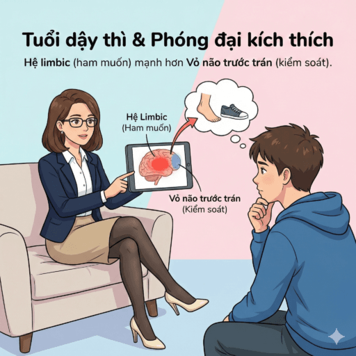 Fetish là gì? Tại sao con trai có xu hướng bị kích thích bởi chân, giày cao gót, quần tất? - Tuổi dậy thì và sự phóng đại kích thích