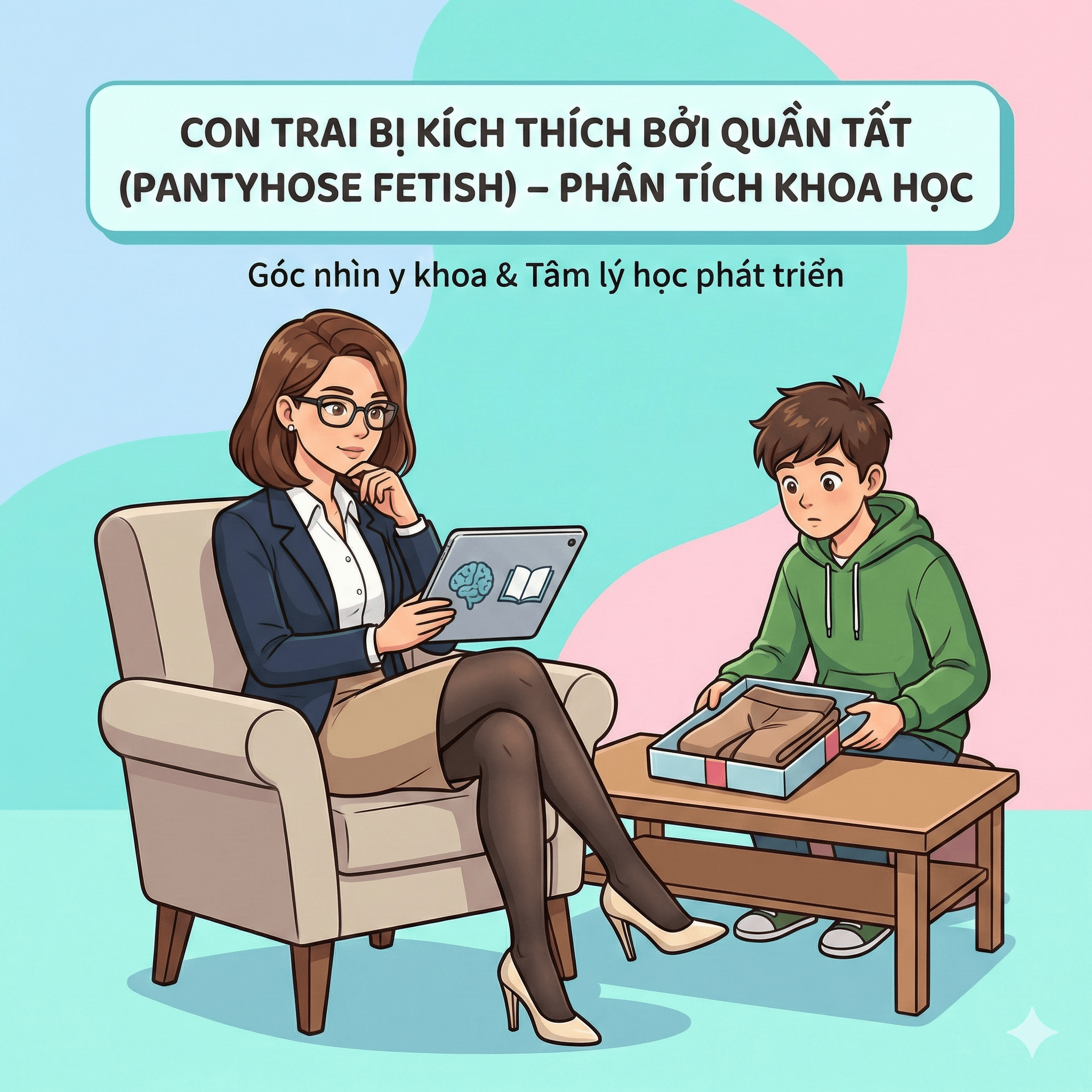 Con trai bị kích thích bởi quần tất (Pantyhose Fetish) – Phân tích khoa học
