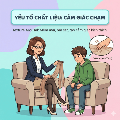 Con trai bị kích thích bởi quần tất (Pantyhose Fetish) - Yếu tố chất liệu (Texture Arousal)