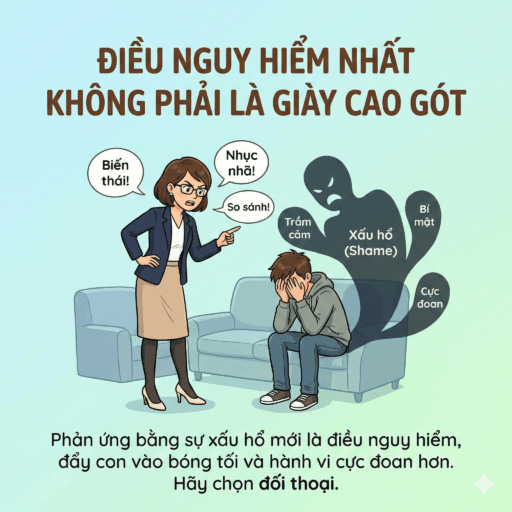 Con trai bị kích thích bởi giày cao gót - Điều nguy hiểm nhất không phải là giày cao gót