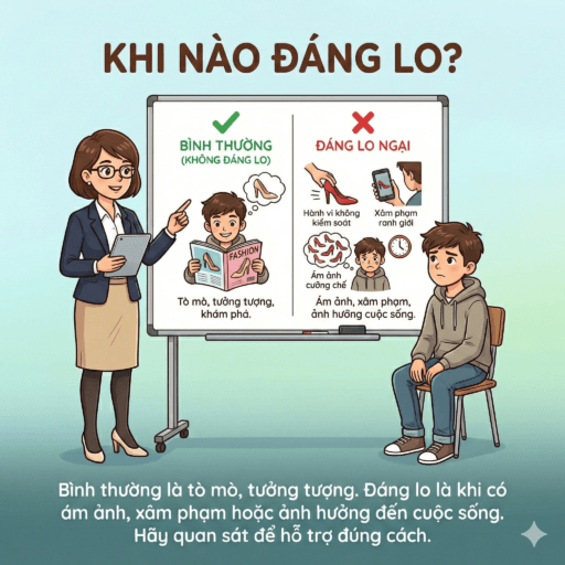 Con trai bị kích thích bởi giày cao gót - Khi nào đáng lo?