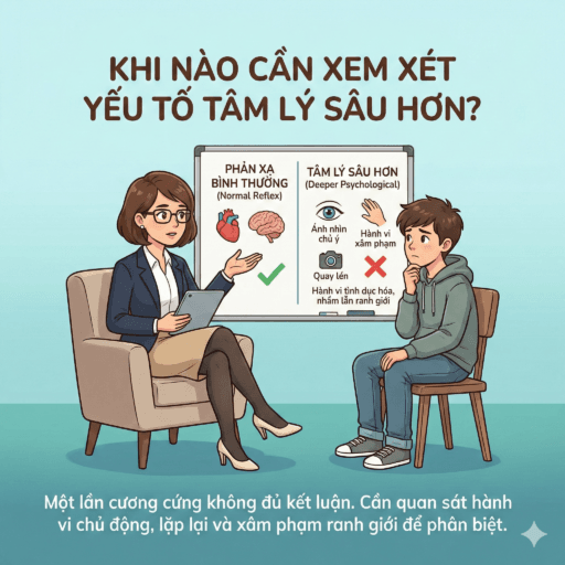 Con trai cương cứng khi ôm mẹ - Khi nào cần xem xét yếu tố tâm lý sâu hơn?