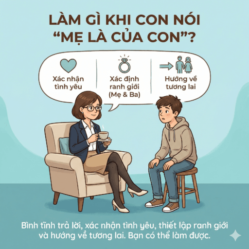 Loạn luân tư tưởng ở con trai - Làm gì khi con nói “Mẹ là của con”?